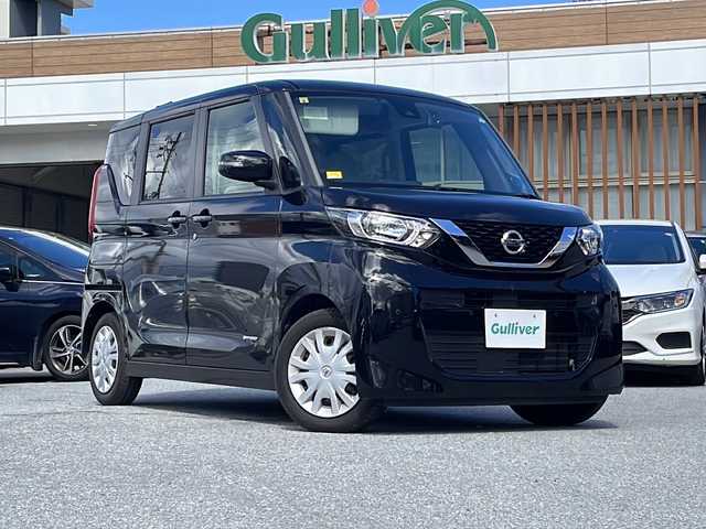 日産 ルークス X 沖縄県 2021(令3)年 7.2万km ブラック 社外ナビ・Bluetooth・CD/全方位カメラ/ETC/ドライブレコーダー/コーナーセンサー/オートライト/レーンキープアシスト/衝突軽減システム/ステアリングスイッチ/電動格納ミラー/リアロールサンシェード/リアサーキュレーター/ウィンカーミラー/スマートキー