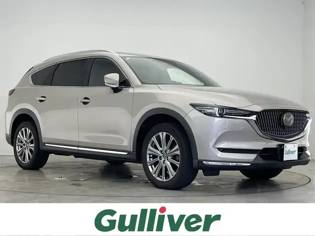 マツダ ＣＸ－８ XD エクスクルーシブモード 滋賀県 2021(令3)年 4.3万km プラチナクォーツメタリック 純正10インチSDナビ/・Bluetooth/USB/フルセグ/全方位カメラ/本革シート/・シートヒーター/ベンチレーション/パワーリアゲート/BOSEサウンド/ステアリングヒーター/電子パーキング/前後ソナー/ルーフレール/スマートキー/ETC