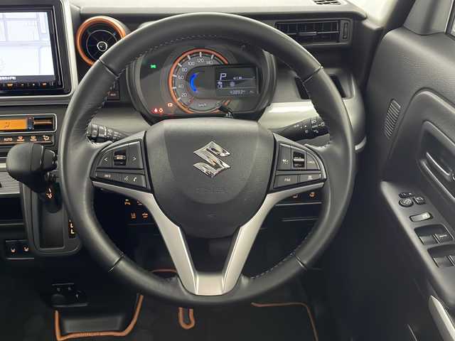 スズキ スペーシア ギア HYBRID XZ 宮崎県 2021(令3)年 4.4万km フェニックスレッドパール/ガンメタリック2トーンルーフ 禁煙車/衝突被害軽減ブレーキ/純正9型ナビTV/（Panasonic/CN-RZ865/CD/DVD/Bluetooth/フルセグTV)/純正LEDオートライト/純正LEDフォグ/純正14インチアルミ/純正フロアマット/両側電動スライドドア/全方位モニター/レーンディパーチャーアラート/クリアランスソナー/エネチャージ/アダプティブクルーズコントロール/オートマチックハイビーム/前席シートヒーター/オートエアコン/リアサーキュレーター/本革巻ハンドル/ETC/スマートキー/プッシュエンジンスタート/スペアキー/新車時保証書/取扱い説明書