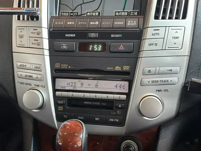 トヨタ ハリアー 350G プレミアムLパッケージ 宮城県 2006(平18)年 14.5万km 白 純正HDDナビ/バックカメラ/CD/DVD再生/黒革シート/シートヒーター/パワーシート/ステアリングスイッチ/キセノンヘッドライト/オートライト/電動ミラー/ETC/サンルーフ/純正18インチAW/ドアバイザー/取扱説明書/保証書
