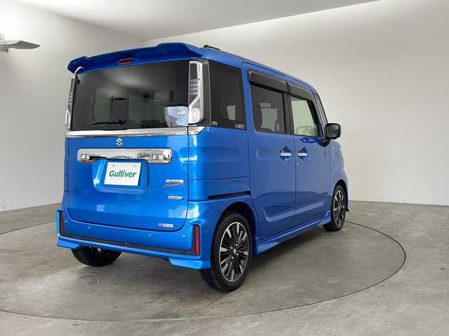 スズキ スペーシア カスタム HYBRID XS ターボ 兵庫県 2020(令2)年 2.9万km ブリスクブルーM ・デュアルセンサーブレーキサポート/・社外9インチメモリナビ(AVIC-RLS901II)/CD/DVD/SD/BT/フルセグ/・ビルトインETC/・全方位カメラ/・両側パワースライドドア/・パドルシフト/・ハーフレザーシート/・シートヒーター/・アイドリングストップ/・クルーズコントロール/・レーンキープアシスト/・誤発進抑制制御/・コーナーセンサー/・オートマチックハイビーム/・ヘッドアップディスプレイ/・LEDヘッドランプ/・LEDフォグ/・純正16インチアルミホイール