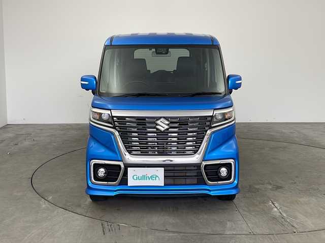 スズキ スペーシア カスタム HYBRID XS ターボ 兵庫県 2020(令2)年 2.9万km ブリスクブルーM ・デュアルセンサーブレーキサポート/・社外9インチメモリナビ(AVIC-RLS901II)/CD/DVD/SD/BT/フルセグ/・ビルトインETC/・全方位カメラ/・両側パワースライドドア/・パドルシフト/・ハーフレザーシート/・シートヒーター/・アイドリングストップ/・クルーズコントロール/・レーンキープアシスト/・誤発進抑制制御/・コーナーセンサー/・オートマチックハイビーム/・ヘッドアップディスプレイ/・LEDヘッドランプ/・LEDフォグ/・純正16インチアルミホイール