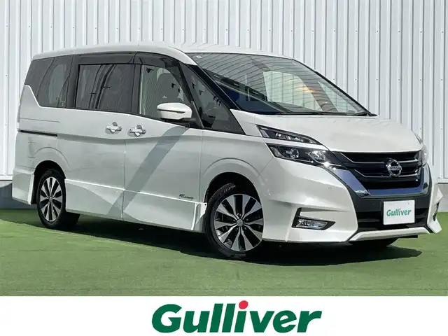 日産 セレナ ハイウェイスター Vセレクション 香川県 2017(平29)年 5.1万km ブリリアントホワイトパール 現在走行距離50266km/プロパイロット/純正メモリーナビ9インチ/純正後席モニター/アラウンドビューモニター/両側パワースライドドア/革巻ステアリング/ステアリングリモコン/クルーズコントロール/デジタルインナーミラー/レーダー探知機/前方ドライブレコーダー/ETC/LEDヘッドライト/フルセグTV/インテリジェントオートスライド/スマートキー/プッシュスタート