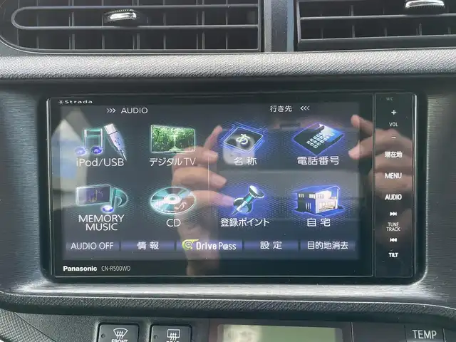 トヨタ アクア G 群馬県 2014(平26)年 14.7万km ブラックマイカ 社外SDナビ（CN-R500WD）/フルセグ/スマートキー×2/バックカメラ/LEDヘッドライト/オートライト/プッシュスタート