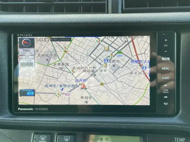 トヨタ アクア G 群馬県 2014(平26)年 14.7万km ブラックマイカ 社外SDナビ（CN-R500WD）/フルセグ/スマートキー×2/バックカメラ/LEDヘッドライト/オートライト/プッシュスタート