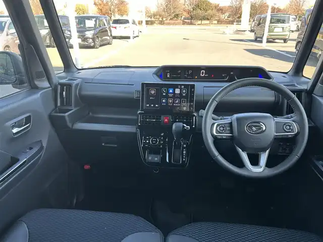 ダイハツ タント カスタム RS 栃木県 2024(令6)年 1.2万km クロムグレーメタリック スマートアシスト/純正9インチディスプレイオーディオ/フルセグTV/Bluetooth/USB/HDMI/AppleCarPlay/AndroidAuto/バックカメラ/ETC/両側パワースライドドア/全車速追従クルーズコントロール/シートヒーター/コーナーセンサー/アイドリングストップ/純正フロアマット/スマートキー/プッシュスタート/LEDヘッドライト/フォグランプ/オートハイビーム/純正15インチAW