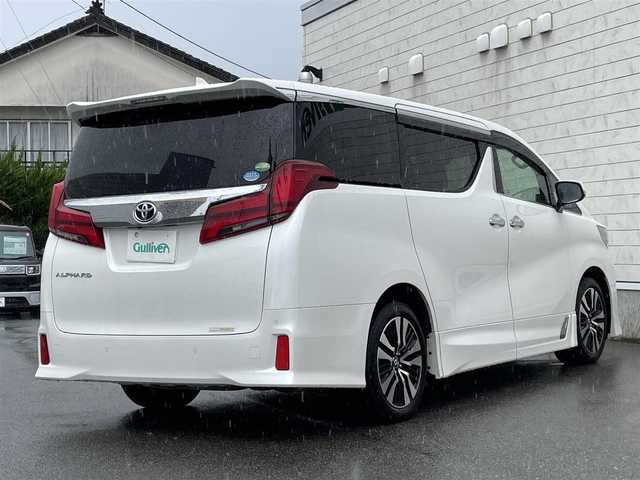 トヨタ アルファード S Cパッケージ 山形県 2018(平30)年 4.1万km ホワイトパールクリスタルシャイン 禁煙車/ワンオーナー/4WD/純正10インチナビ/・フルセグTV/AM/FM/CD/DVD/Bluetooth/レーダークルーズコントロール/アイドリングストップ/クリアランスソナー/プリクラッシュセーフティ/ロードサインアシスト/車線逸脱警報/横滑り防止装置/盗難防止装置/LEDヘッドライト/オートライト/オートハイビーム/フロントフォグランプ/両側パワースライドドア/バックカメラ/レザーシート/パワーシート/シートヒーター/パワーバックドア/純正フロアマット/純正ドアバイザー/ETC/冬タイヤ積み込み/保証書/取扱説明書