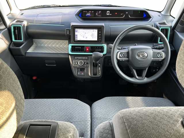 ダイハツ タント X ターボ 静岡県 2022(令4)年 1.2万km アイスグリーン ワンオーナー/純正ナビ/地デジTV/純正CD/DVD/Bluetooth/バックカメラ/パワースライドドア/スマートアシスト/ドライブレコーダー/スマートキー/スペアキー/保証書/取説