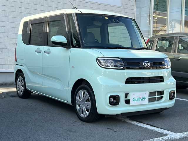 ダイハツ タント X ターボ 静岡県 2022(令4)年 1.2万km アイスグリーン ワンオーナー/純正ナビ/地デジTV/純正CD/DVD/Bluetooth/バックカメラ/パワースライドドア/スマートアシスト/ドライブレコーダー/スマートキー/スペアキー/保証書/取説