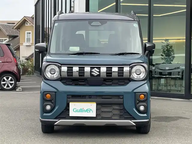スズキ スペーシア ギア HYBRID XZターボ 東京都 2024(令6)年 1.5万km デニムブルー ガンメタリック 2トーン 純正9インチナビ/フルセグ/全方位モニター/両側パワースライドドア/シートヒーター/ステアリングヒーター/ヘッドアップディスプレイ/パドルシフト/アイドリングストップ/アダプティブクルーズコントロール/デュアルセンサーブレーキサポート/レーンキープアシスト/コーナーセンサー/スマートキー/LEDヘッドライト