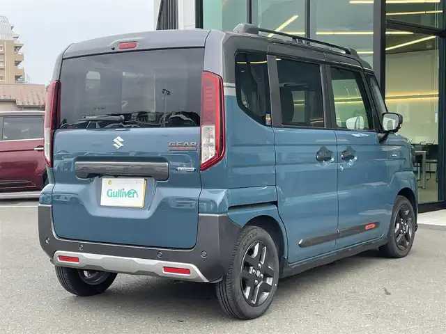 スズキ スペーシア ギア HYBRID XZターボ 東京都 2024(令6)年 1.5万km デニムブルー ガンメタリック 2トーン 純正9インチナビ/フルセグ/全方位モニター/両側パワースライドドア/シートヒーター/ステアリングヒーター/ヘッドアップディスプレイ/パドルシフト/アイドリングストップ/アダプティブクルーズコントロール/デュアルセンサーブレーキサポート/レーンキープアシスト/コーナーセンサー/スマートキー/LEDヘッドライト