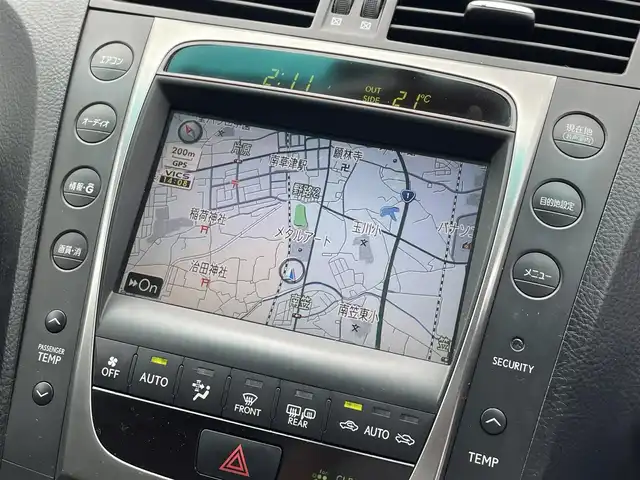 レクサス ＧＳ 350 バージョンI 滋賀県 2009(平21)年 10万km 黒 純正ナビ/CD/DVD/MD/AUX/フルセグテレビ/バックカメラ/クルーズコントロール/HIDヘッドライト/レザーシート/D/N席パワーシート/D/N席シートヒーター /ビルトインETC/プッシュスタート /スマートキー