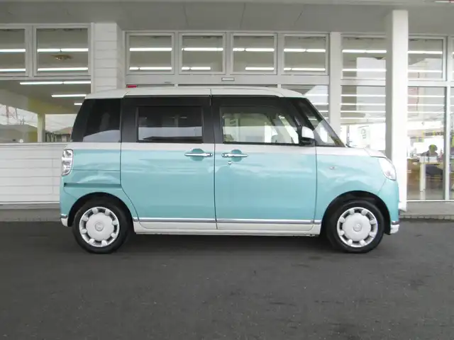 ダイハツ ムーヴ キャンバス G ブラックインテリア リミテッド SAⅢ 千葉県 2020(令2)年 4.7万km パールホワイトⅢ/ファインミントメタリック 2トーン 純正メモリナビ、フルセグTV/パノラマモニター/純正オーディオ【DVD/CD/BT/SD/USB】/LEDヘッドライト&フォグ&室内灯/両側パワースライドドア/革巻きステアリング/ナビ連動ステアリングスイッチ/純正前方ドライブレコーダー/ETC2.0/取扱説明書/ナビ取扱説明書/新車時保証書/R5整備記録簿