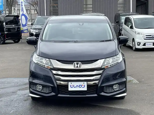 ホンダ オデッセイ アブソルート 宮城県 2014(平26)年 8.5万km プレミアムヴィーナスブラックP (株)IDOMが運営する【じしゃロン仙台店】の自社ローン対象車両になります。こちらは現金ご利用時の価格です。自社ローンご希望の方は別途その旨お申付け下さい。/パワースライドドア/SDナビ/フルセグ/Bluetooth/バックカメラ/CD/DVD/クルコン/ETC/LEDヘッドライト