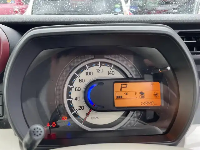 スズキ スペーシア HYBRID X 2トーン 滋賀県 2019(令1)年 1.5万km オフブルーメタリック/ホワイト2トーン 禁煙車/純正8型ナビ/（CD/DVD/フルセグTV/BT/SD/FM/AM）/スズキセーフティサポート/・デュアルセンサーブレーキサポート（衝突被害軽減ブレーキ）/・車線逸脱警報機能/・標識認識機能/・アダプティブクルーズコントロール（ACC）/・オートハイビーム/・後退時ブレーキサポート/全方位カメラ/ビルトインETC/両側パワースライドドア/D席シートヒーター/プッシュスタート/スマートキー/純正ドアバイザー/純正フロアマット