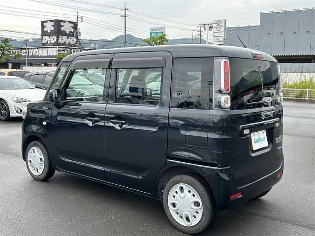 スズキ スペーシア HYBRID G 岡山県 2022(令4)年 1万km ブルーイッシュブラックパール3 登録時走行距離9428km/社外7インチナビ/ワンセグTV/(AM.FM.TV.CD.DVD.BT)/両側スライドドア/ETC/前後ドライブレコーダー/オートライト/ワンオーナー/アイドリングストップ/USB入力端子/AAC/横滑り防止装置/プッシュスタート/フルフラットシート/ベンチシート/社外フロアマット