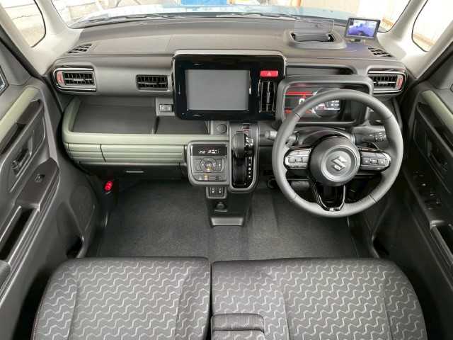 スズキ スペーシア ギア HYBRID XZターボ 福島県 2024(令6)年 0.1千km デニムブルー ガンメタリック 2トーン AIS検査済み/【2508027031】/両側パワスラ/前席シートヒーター/ステアリングヒーター/レーダークルーズ/パワーモード/アイドリングストップ/プッシュスタート/スマートキー/ウィンカーミラー/電格ミラー/LEDヘッドライト/ヘッドアップディスプレイ/リアサンシェード/クリアランスソナー/ルーフレール/14AW エクストリームJ　XJ04(社外）/マックストレックエクストリームR/T（社外）/タナベ　リフトアップキット（社外）/NOCT フェイスチェンジキット（社外）/フロントカメラ（社外）/モニター（社外）/社外パーツ取付有