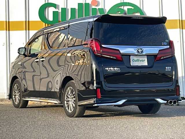 トヨタ アルファードハイブリット エグゼクティブ ラウンジ S 愛知県 2019(平31)年 2.9万km ブラック 外部検査済み/サンルーフ/４WD/ワンオーナー/モデリスタエアロ(前、横、後下、後)/純正SDナビ/(DVD・BD/フルセグTV/Bluetooth/USB/MSV)/JBLサウンドシステム/フリップダウンモニター/両側パワースライドドア/アラウンドビューモニター/デジタルインナーミラー/パワーバックドア/セーフティセンス/・プリクラッシュセーフティ/・ロードサインアシスト/・レーダークルーズコントロール/・レーントレーシングアシスト/・アダプティブハイビームシステム/ビルトインETC2.0/ブラインドスポットモニター/LEDヘッドライト/スマートキー/白レザーシート/パワーシート(2列目まで)/シートヒーター(2列目まで)/エアシート(2列目まで)/100V電源/横滑り防止機能/純正17インチアルミホイール/カーテンエアバック/ロードサインアラート/ステアリングヒーター/保証書/取扱説明書/スペアキー