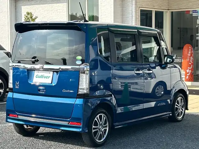ホンダ Ｎ ＢＯＸ カスタム G Aパッケージ 千葉県 2014(平26)年 6.9万km プレミアムダイナミックブルーパール ナビ　両側パワースライドドア　ドラレコ　衝突軽減ブレーキ　バックカメラ　フルセグＴＶ　スマートキー　プッシュスタート　Ｗエアバック　カーテンエアバック　ＨＩＤ 横滑り防止 14インチアルミホイール