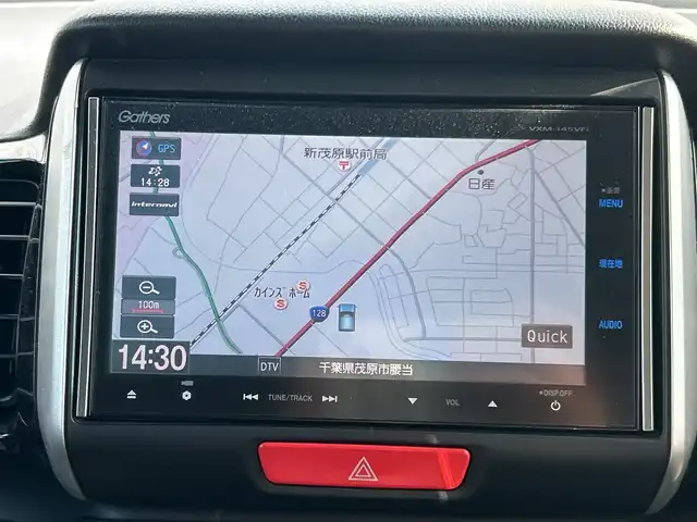 ホンダ Ｎ ＢＯＸ カスタム G Aパッケージ 千葉県 2014(平26)年 6.9万km プレミアムダイナミックブルーパール ナビ　両側パワースライドドア　ドラレコ　衝突軽減ブレーキ　バックカメラ　フルセグＴＶ　スマートキー　プッシュスタート　Ｗエアバック　カーテンエアバック　ＨＩＤ 横滑り防止 14インチアルミホイール