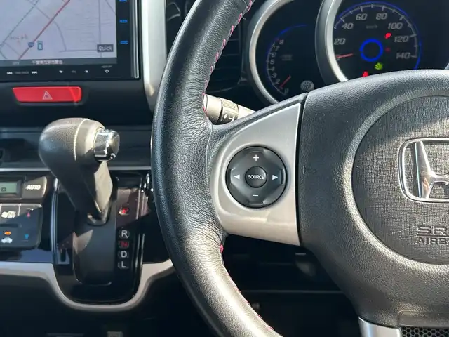 ホンダ Ｎ ＢＯＸ カスタム G Aパッケージ 千葉県 2014(平26)年 6.9万km プレミアムダイナミックブルーパール ナビ　両側パワースライドドア　ドラレコ　衝突軽減ブレーキ　バックカメラ　フルセグＴＶ　スマートキー　プッシュスタート　Ｗエアバック　カーテンエアバック　ＨＩＤ 横滑り防止 14インチアルミホイール