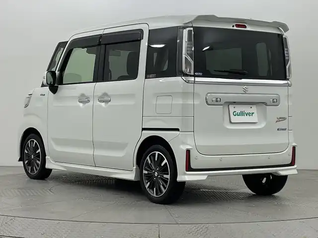 スズキ スペーシア カスタム HYBRID XS 新潟県 2023(令5)年 2万km ピュアホワイトパール 社外ナビ/　　フルセグ/CD/DVD/BT/バックカメラ/両側パワースライドドア/レーダークルーズコントロール/LEDオートライト/ハーフレザーシート/シートヒーター/純正15インチアルミホイール/ステアリングスイッチ/アイドリングストップ/USBポート/スマートキー/ETC
