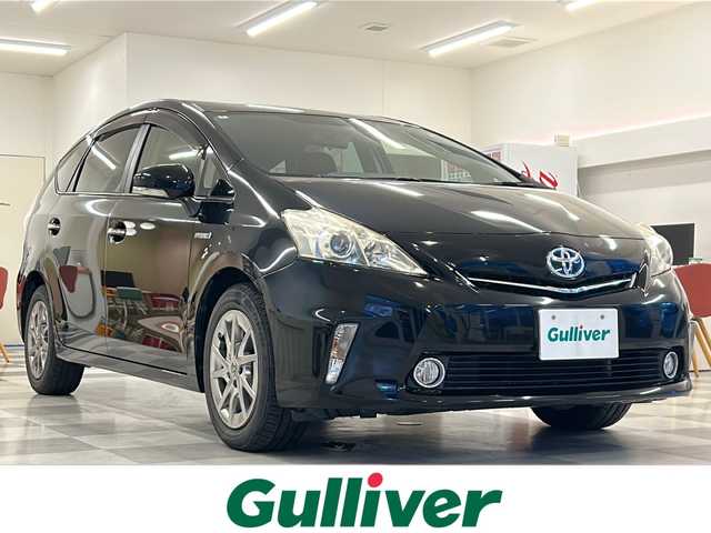 トヨタ プリウス α S チューンブラック 岐阜県 2014(平26)年 16.3万km ブラック 純正ナビ/フルセグテレビ/Bluetooth/CD/DVD/USB/VTR/バックカメラ/ETC/ドライブレコーダー/LEDヘッドライト/純正フロアマット/純正アルミホイール/スマートキー/スペアキー/アンチブレーキシステム/盗難防止システム/オートライト/プッシュスタート