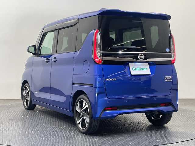 日産 ルークス HWS Gターボ プロパイロットED 愛媛県 2021(令3)年 3万km アトランティックブルー 純正9インチナビ/フルセグ/Bluetooth/USB/アラウンドビューモニター/プロパイロット/両側電動スライドドア/衝突被害軽減ブレーキ/レーンキープアシスト/前後コーナーセンサー/LEDヘッドライト/ドライブレコーダー/ETC2.0/アイドリングストップ