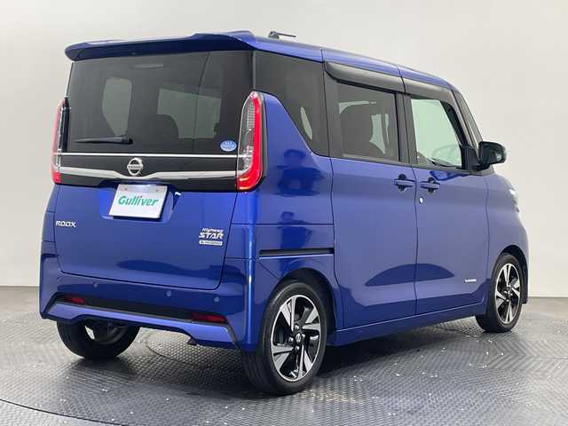 日産 ルークス HWS Gターボ プロパイロットED 愛媛県 2021(令3)年 3万km アトランティックブルー 純正9インチナビ/フルセグ/Bluetooth/USB/アラウンドビューモニター/プロパイロット/両側電動スライドドア/衝突被害軽減ブレーキ/レーンキープアシスト/前後コーナーセンサー/LEDヘッドライト/ドライブレコーダー/ETC2.0/アイドリングストップ