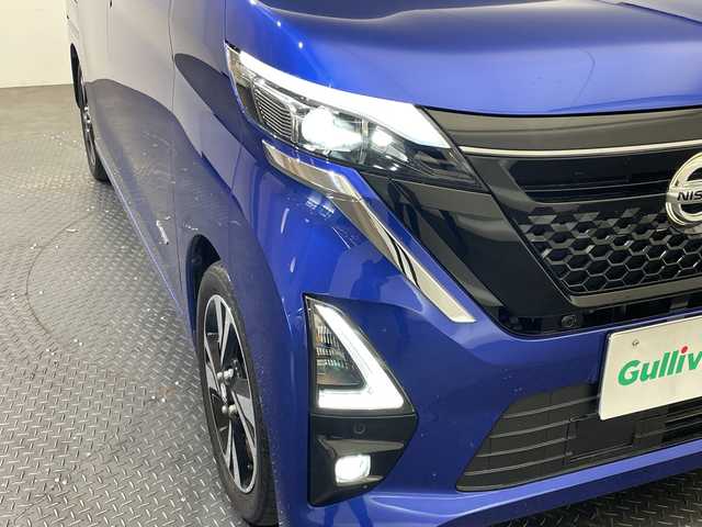 日産 ルークス HWS Gターボ プロパイロットED 愛媛県 2021(令3)年 3万km アトランティックブルー 純正9インチナビ/フルセグ/Bluetooth/USB/アラウンドビューモニター/プロパイロット/両側電動スライドドア/衝突被害軽減ブレーキ/レーンキープアシスト/前後コーナーセンサー/LEDヘッドライト/ドライブレコーダー/ETC2.0/アイドリングストップ
