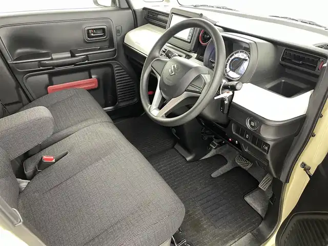 スズキ スペーシア HYBRID G 福島県 2023(令5)年 2.1万km ベージュ スズキセーフティサポート/・衝突被害軽減ブレーキ/・車線逸脱警報装置/・後退時ブレーキサポート/・パーキングセンサー/・オートマチックハイビーム/社外HDDナビ/・型番：MDV-D710W/・フルセグTV/BT/SD/DVD/CD/FM/AM/・ETC/両側スライドドア/ステアリングリモコン/プッシュスタート/・スマートキー/ハロゲンヘッドライト/・オートライト/・ヘッドライトレベライザー/純正フロアマット