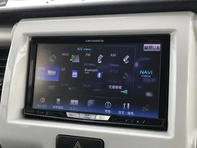 スズキ ハスラー X 富山県 2014(平26)年 11.9万km サマーブルーM スタッドレスタイヤ車載/社外ナビ/フルセグTV/Bluetooth/クルーズスカウター/AR HUDユニット/衝突被害軽減ブレーキ/ダウンヒルアシストコントロール/横滑り防止装置/プッシュスタート/スマートキー/シートヒーター/オートライト/ETC