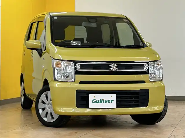 スズキ ワゴンＲ HYBRID FX 群馬県 2017(平29)年 4.3万km サニーイエローM 安全装備/・衝突軽減ブレーキ/・レーンキープアシスト/・横滑り防止/・オートライト/純正7インチワイドナビ/・AM/FM/DVD/CD/・フルセグTV/USB/・Bluetooth/ヘッドアップディスプレイ/運転席シートヒーター/ドライブレコーダー/純正フロアマット/純正ドアバイザー/スマートキー/プッシュスタート