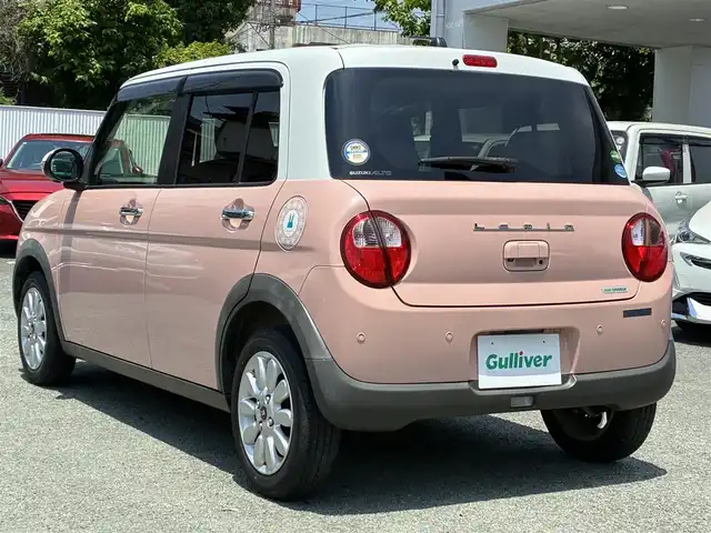 スズキ ラパン X 熊本県 2020(令2)年 3.7万km コフレピンクパールメタリック/ホワイト2トーンルーフ 純正SDナビ(CN-RZ753W)/【フルセグTV/CD/DVD/SD/USB/Bluetooth】/全方位カメラ/衝突被害軽減システム/レーンキープアシスト/コーナーセンサー(後ろ)/D席シートヒーター/純正14インチアルミホイール/オートライト/オートマチックハイビーム/ビルトインETC/アイドリングストップ/横滑り防止装置/盗難防止装置/純正フロアマット/プッシュスタート/スマートキー/スペアキー/取扱説明書/保証書