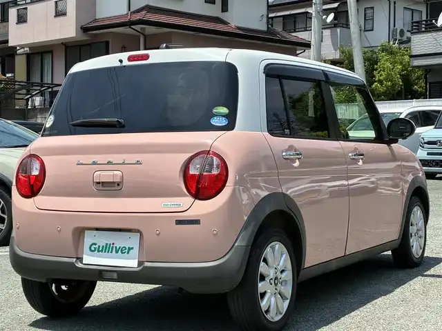 スズキ ラパン X 熊本県 2020(令2)年 3.7万km コフレピンクパールメタリック/ホワイト2トーンルーフ 純正SDナビ(CN-RZ753W)/【フルセグTV/CD/DVD/SD/USB/Bluetooth】/全方位カメラ/衝突被害軽減システム/レーンキープアシスト/コーナーセンサー(後ろ)/D席シートヒーター/純正14インチアルミホイール/オートライト/オートマチックハイビーム/ビルトインETC/アイドリングストップ/横滑り防止装置/盗難防止装置/純正フロアマット/プッシュスタート/スマートキー/スペアキー/取扱説明書/保証書