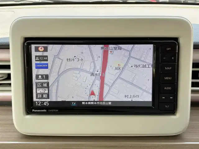 スズキ ラパン X 熊本県 2020(令2)年 3.7万km コフレピンクパールメタリック/ホワイト2トーンルーフ 純正SDナビ(CN-RZ753W)/【フルセグTV/CD/DVD/SD/USB/Bluetooth】/全方位カメラ/衝突被害軽減システム/レーンキープアシスト/コーナーセンサー(後ろ)/D席シートヒーター/純正14インチアルミホイール/オートライト/オートマチックハイビーム/ビルトインETC/アイドリングストップ/横滑り防止装置/盗難防止装置/純正フロアマット/プッシュスタート/スマートキー/スペアキー/取扱説明書/保証書