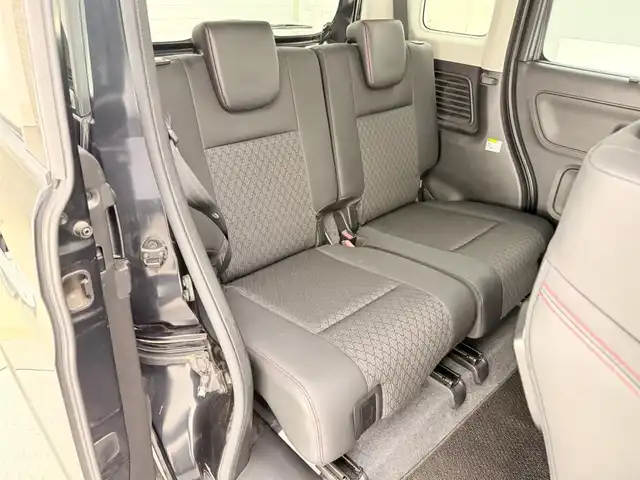 スズキ スペーシア カスタム HYBRID XS 兵庫県 2018(平30)年 8.2万km ブルーイッシュブラックパール3 ディーラーOPメモリナビ（SKX-S802）/（フルセグ/CD/DVD/SD/Bluetooth）/ビルトインETC/ハーフレザーシート/運転席シートヒーター/両側パワースライドドア/純正15インチアルミホイール/社外マット・バイザー/LEDヘッドライト/LEDフォグ/クリアナンスソナー/アイドリングストップ/PCM/LKA/サーキュレーター/スペアキー