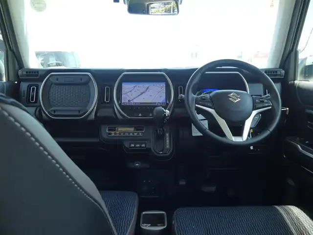 スズキ ハスラー Jスタイル Ⅱ 福島県 2023(令5)年 4.8万km ピュアホワイトパール/ウッディブラウン2トーンルーフ デュアルカメラブレーキサポート/レーダークルーズコントロール/アイドリングストップ/純正メモリーナビ/地デジTV/【DVD/CD再生機能　Bluetooth接続】/全方位モニター/前席シートヒーター/社外レーダー（AR-47LA）/革巻きステアリング/ステアリングスイッチ/ETC/LEDヘッドライト/フォグライト/ウインカーミラー/リアコーナーセンサー/純正15インチアルミホイル/サイド/カーテンエアバッグ/携帯リモコン