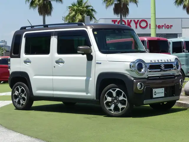 スズキ ハスラー Jスタイル Ⅱ 福島県 2023(令5)年 4.8万km ピュアホワイトパール/ウッディブラウン2トーンルーフ デュアルカメラブレーキサポート/レーダークルーズコントロール/アイドリングストップ/純正メモリーナビ/地デジTV/【DVD/CD再生機能　Bluetooth接続】/全方位モニター/前席シートヒーター/社外レーダー（AR-47LA）/革巻きステアリング/ステアリングスイッチ/ETC/LEDヘッドライト/フォグライト/ウインカーミラー/リアコーナーセンサー/純正15インチアルミホイル/サイド/カーテンエアバッグ/携帯リモコン
