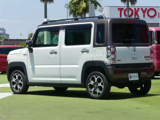 スズキ ハスラー Jスタイル Ⅱ 福島県 2023(令5)年 4.8万km ピュアホワイトパール/ウッディブラウン2トーンルーフ デュアルカメラブレーキサポート/レーダークルーズコントロール/アイドリングストップ/純正メモリーナビ/地デジTV/【DVD/CD再生機能　Bluetooth接続】/全方位モニター/前席シートヒーター/社外レーダー（AR-47LA）/革巻きステアリング/ステアリングスイッチ/ETC/LEDヘッドライト/フォグライト/ウインカーミラー/リアコーナーセンサー/純正15インチアルミホイル/サイド/カーテンエアバッグ/携帯リモコン