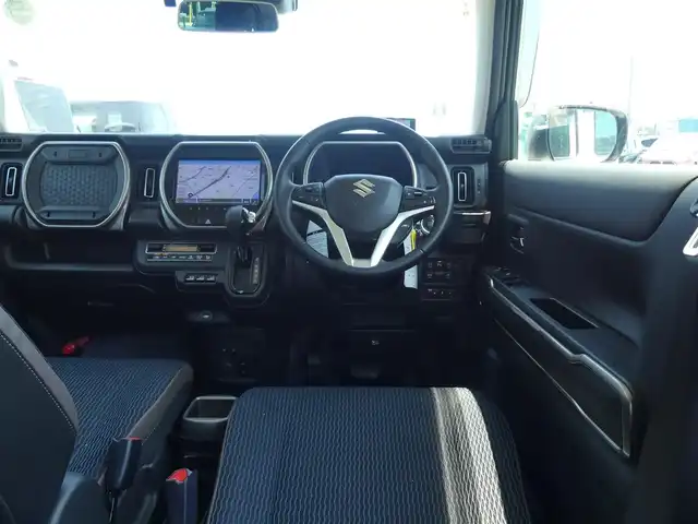 スズキ ハスラー Jスタイル Ⅱ 福島県 2023(令5)年 4.8万km ピュアホワイトパール/ウッディブラウン2トーンルーフ デュアルカメラブレーキサポート/レーダークルーズコントロール/アイドリングストップ/純正メモリーナビ/地デジTV/【DVD/CD再生機能　Bluetooth接続】/全方位モニター/前席シートヒーター/社外レーダー（AR-47LA）/革巻きステアリング/ステアリングスイッチ/ETC/LEDヘッドライト/フォグライト/ウインカーミラー/リアコーナーセンサー/純正15インチアルミホイル/サイド/カーテンエアバッグ/携帯リモコン