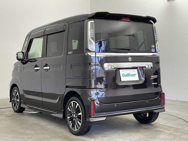 スズキ スペーシア カスタム HYBRID XS ターボ 兵庫県 2018(平30)年 1.7万km アーバンブラウンパールメタリック 純正9インチナビ（フルセグ/BT/DVD/USB）/全方位カメラ/ビルトインETC/デュアルセンサーブレーキサポート/車線逸脱警報/コーナーセンサー/横滑り防止/クルーズコントロール/ターボー/パドルシフト/両側パワースライドドア/シートヒーター/サーキュレーター/ロールサンシェード/LEDオートライト/フォグランプ/オートマチックハイビーム/純正１５インチAW/純正フロアマット/ステリモ/アイドリングストップ/ヘッドアップディスプレイ/ドアバイザー/W＋サイドエアバック/カーテンエアバック/スマートキー/スペアキー/プッシュスタート