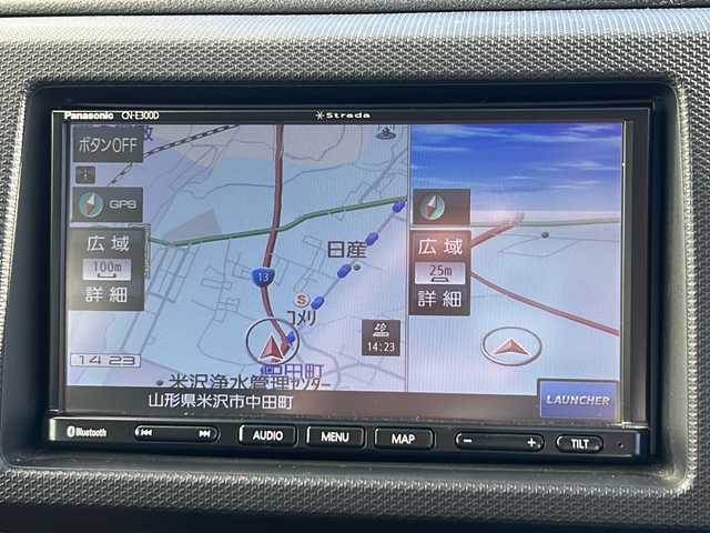 スズキ アルト ターボRS 山形県 2015(平27)年 5万km ブルーイッシュブラックパール3 禁煙車/4WD/衝突被害軽減ブレーキ/横滑り防止装置/前方ドライブレコーダー/社外ナビ/（Bluetooth/AM/FM/ワンセグ）/アイドリングストップ/ステアリングスイッチ/パドルシフト/ETC/スマートキー×２/HIDオートライト/電動格納ミラー/ドアバイザー/柿本マフラー/純正マフラー車載/純正アルミホイール/社外スタッドレスタイヤ車載/（155/65/R14)4mm