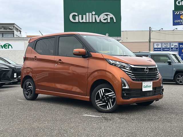 日産 デイズ HWS X プロパイロットED 石川県 2024(令6)年 1.6万km プレミアムサンシャインオレンジ 社外ナビ/全方位カメラ/フルセグＴＶ/ＥＴＣ/オートクルーズコントロール/前席シートヒーター/純正アルミホイール/前後コーナーセンサー/LEDヘッドライト/オートライト/４WD