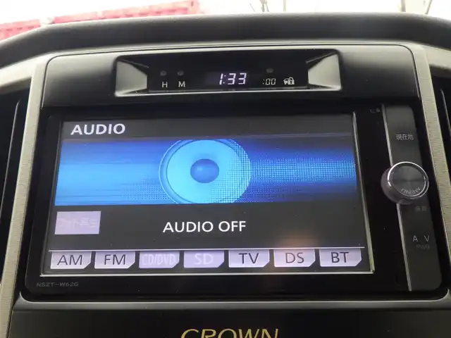 トヨタ クラウン ハイブリッド ロイヤル 千葉県 2013(平25)年 7.4万km ブラック 純正SDナビ/地デジTV/【DVD/CD再生機能　Bluetooth接続】/バックカメラ/前席シートヒーター/革巻きステアリング/ETC/HIDヘッドライト/フォグライト/ウインカーミラー/純正16インチアルミホイル/サイド/カーテンエアバッグ/スマートキー