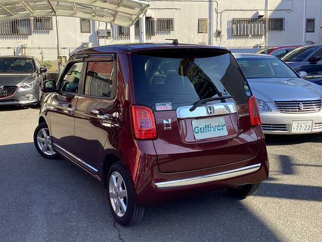 ホンダ Ｎ ＯＮＥ プレミアム Lパッケージ 兵庫県 2013(平25)年 1.5万km プレミアムディープロッソパール 登録時14388km/純正ディスプレイオーディオ/ ・バックカメラ/ ・Bluetooth/ ・HDMI/USB/ ・CD/FM/AM/キセノンヘッドライト/フォグランプ/オートライト/純正14インチAW/革巻きステアリング/シートリフター/社外前後ドライブレコーダー/ETC/スマートキーx2