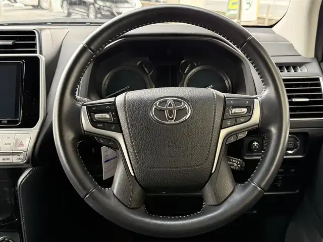 トヨタ ランドクルーザー プラド TX Lパッケージ ブラックED 滋賀県 2020(令2)年 5.3万km ブラッキッシュアゲハガラスフレーク ワンオーナー/純正SDナビ/フルセグテレビ/バックカメラ/ウィンカーミラー/クルーズコントロール/プッシュスタート/ETC/ルーフレール/D＋N席シートヒーター/D＋N席エアシート/Bluetooth