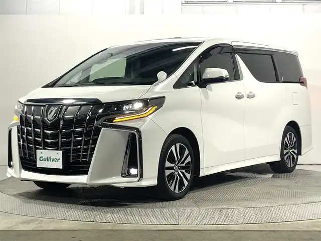 トヨタ アルファード S Cパッケージ 大阪府 2020(令2)年 2.8万km ホワイトパールクリスタルシャイン サンルーフ　黒革シート　純正ナビＴＶ　後席モニター　　三眼ＬＥＤ　デジタルインナーミラー　パワーシート／ヒーター／エアコン　電動リアゲート　衝突軽減　レーダーＣ　ＢＳＭ　クリアランスソナー