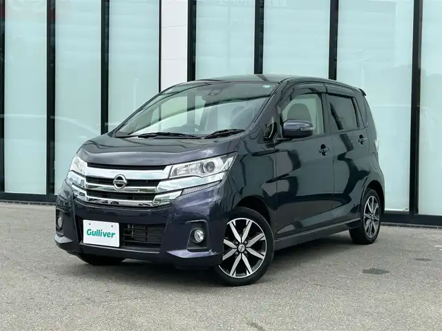 日産 デイズ ハイウェイスターG ターボ 大阪府 2017(平29)年 1.3万km プレミアムパープルP 純正ナビ　/   フルセグTV/CD/DVD/Bluetooth/アラウンドビューモニター/衝突軽減ブレーキ/クルーズコントロール　/アイドリングストップ　/前方ドライブレコーダー/オートマチックハイビーム　/純正15インチアルミホイール　/純正フロアマット　/プッシュスタート　/スマートキー　/ＥＴＣ　/ＬＥＤ/禁煙車