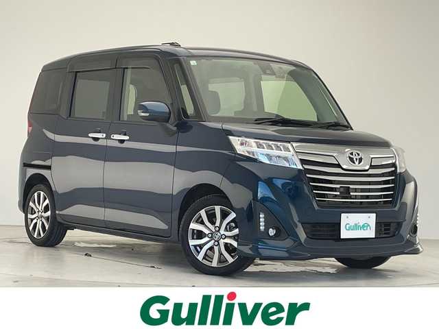 トヨタ ルーミー カスタムG－T 愛知県 2018(平30)年 1.5万km レーザーブルークリスタルシャイン 純正ナビ/両側パワースライドドア/クルーズコントロール/バックカメラ/コーナーセンサー/純正アルミホイール/LEDヘッドライト/レーンキープアシスト/ドライブレコーダー/ETC/衝突軽減システム/フルセグ/CD DVD/Bluetooth/ステアリングスイッチ/スマートキー/プッシュスタート